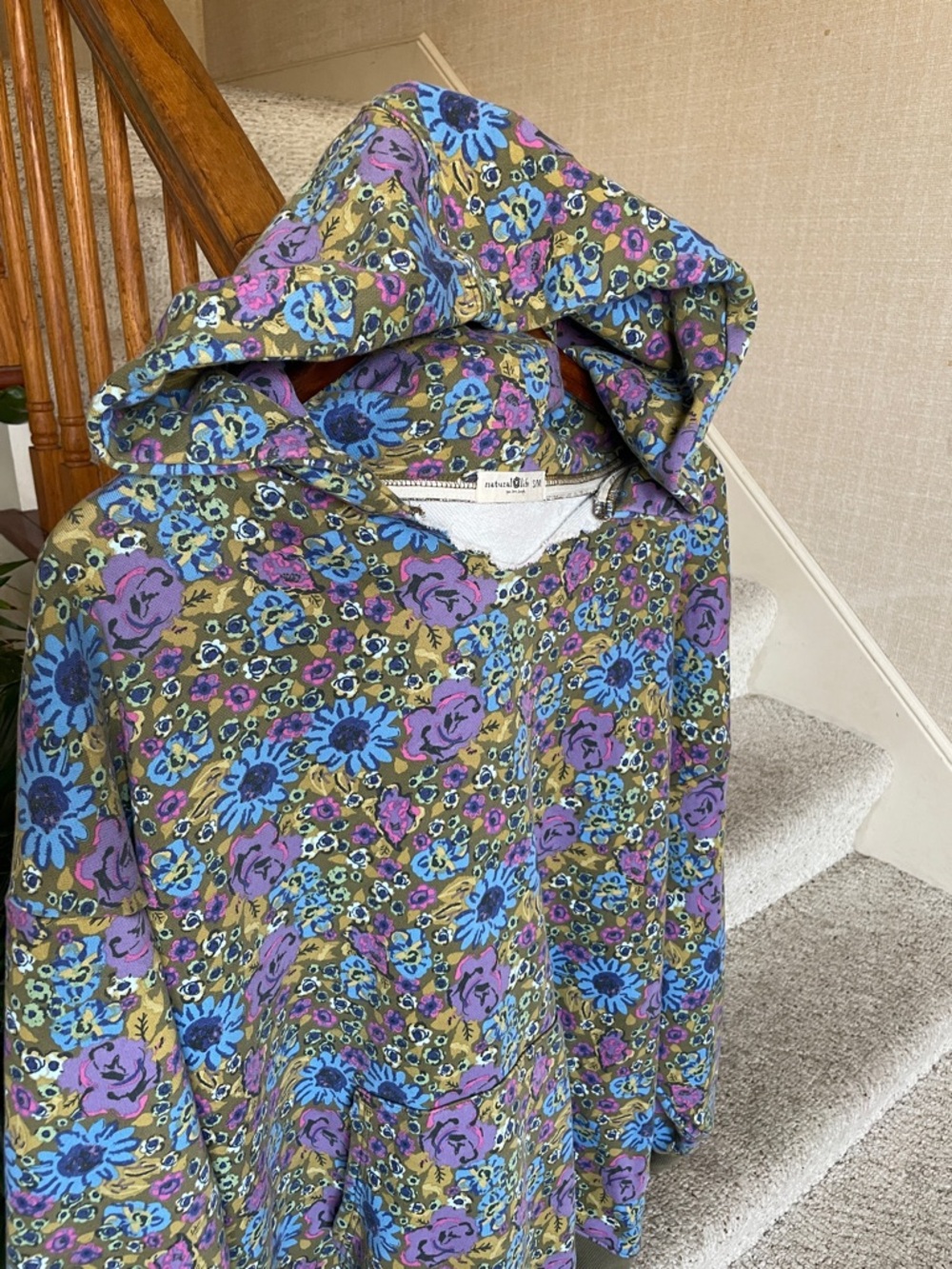 Natural Life Bohemian Oversized Floral Hoodie - Picture 4 of 14